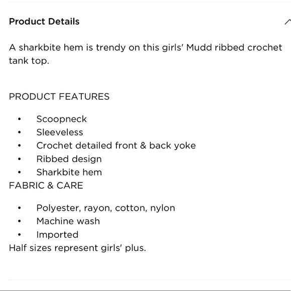 Mudd sharkbite tank top size 10 - Picture 2 of 3